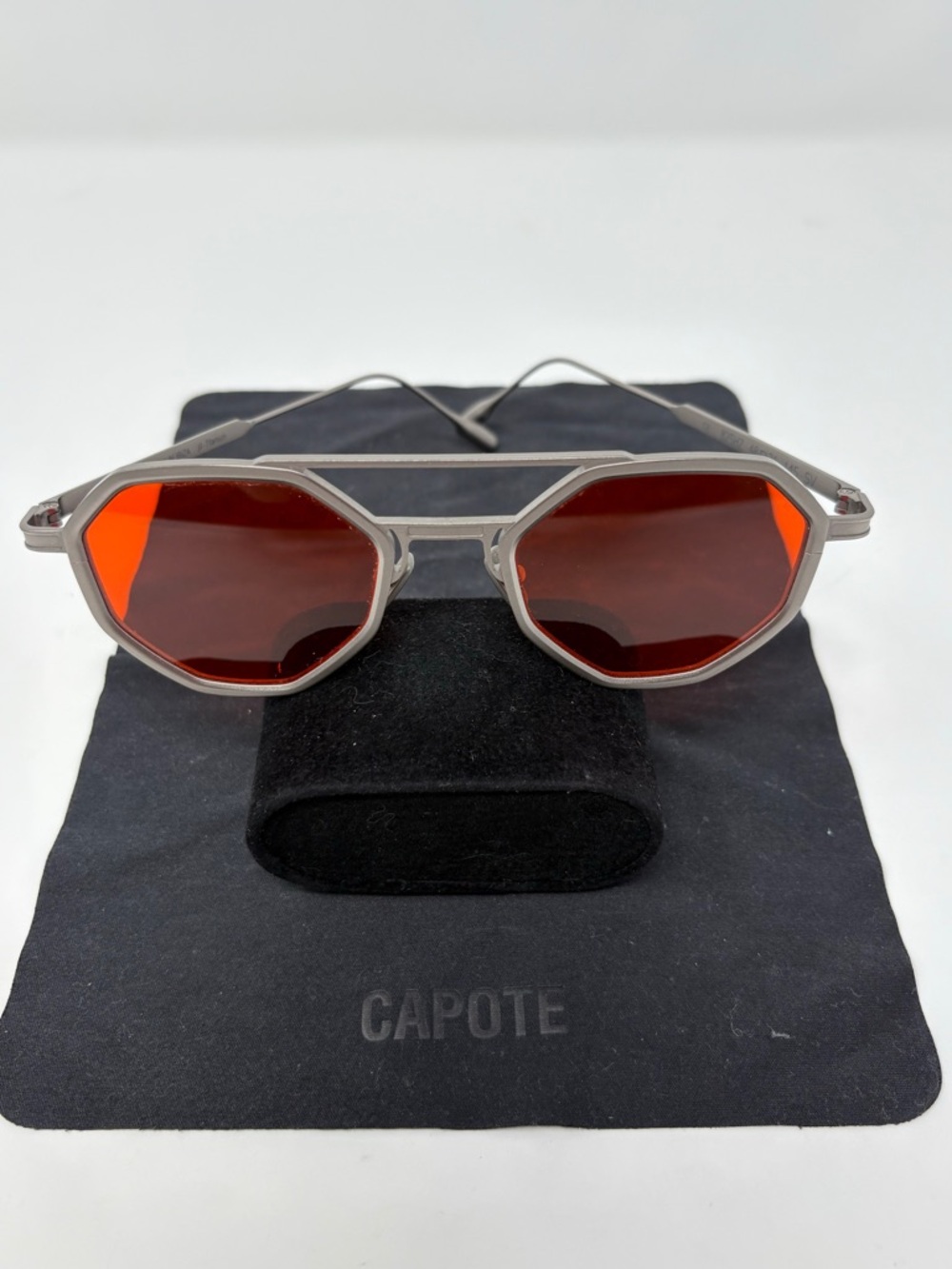 Capote Ibiza Red Lens Titanium Sunglasses